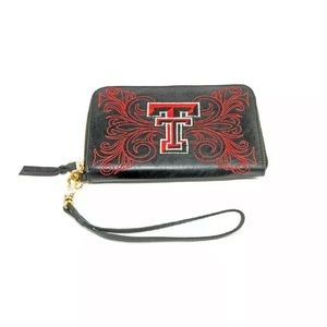 New Leather Texas Tech Masked Rider Wallet Gameday Boots